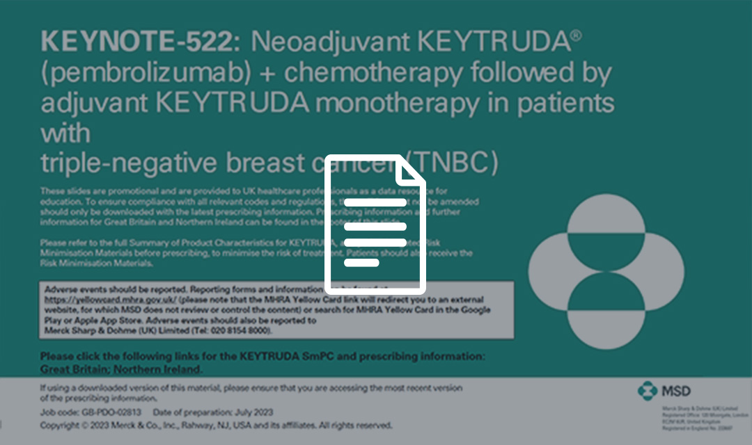 About TripleNegative Breast Cancer (TNBC) KEYTRUDA® (pembrolizumab