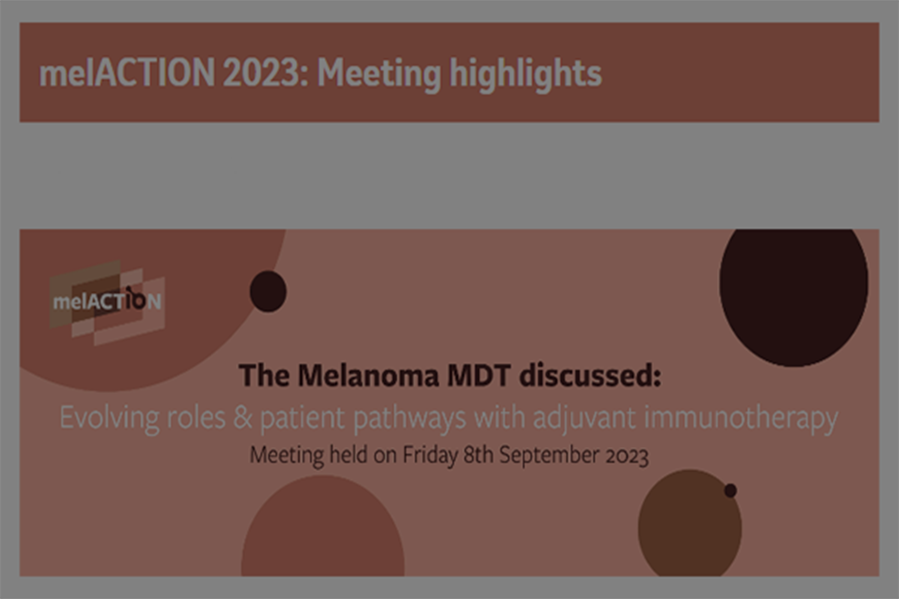 melACTION 2023: Meeting highlights